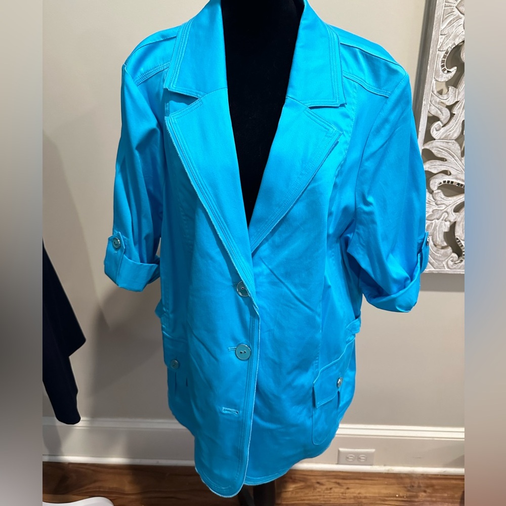 Turquoise Woman light jacket